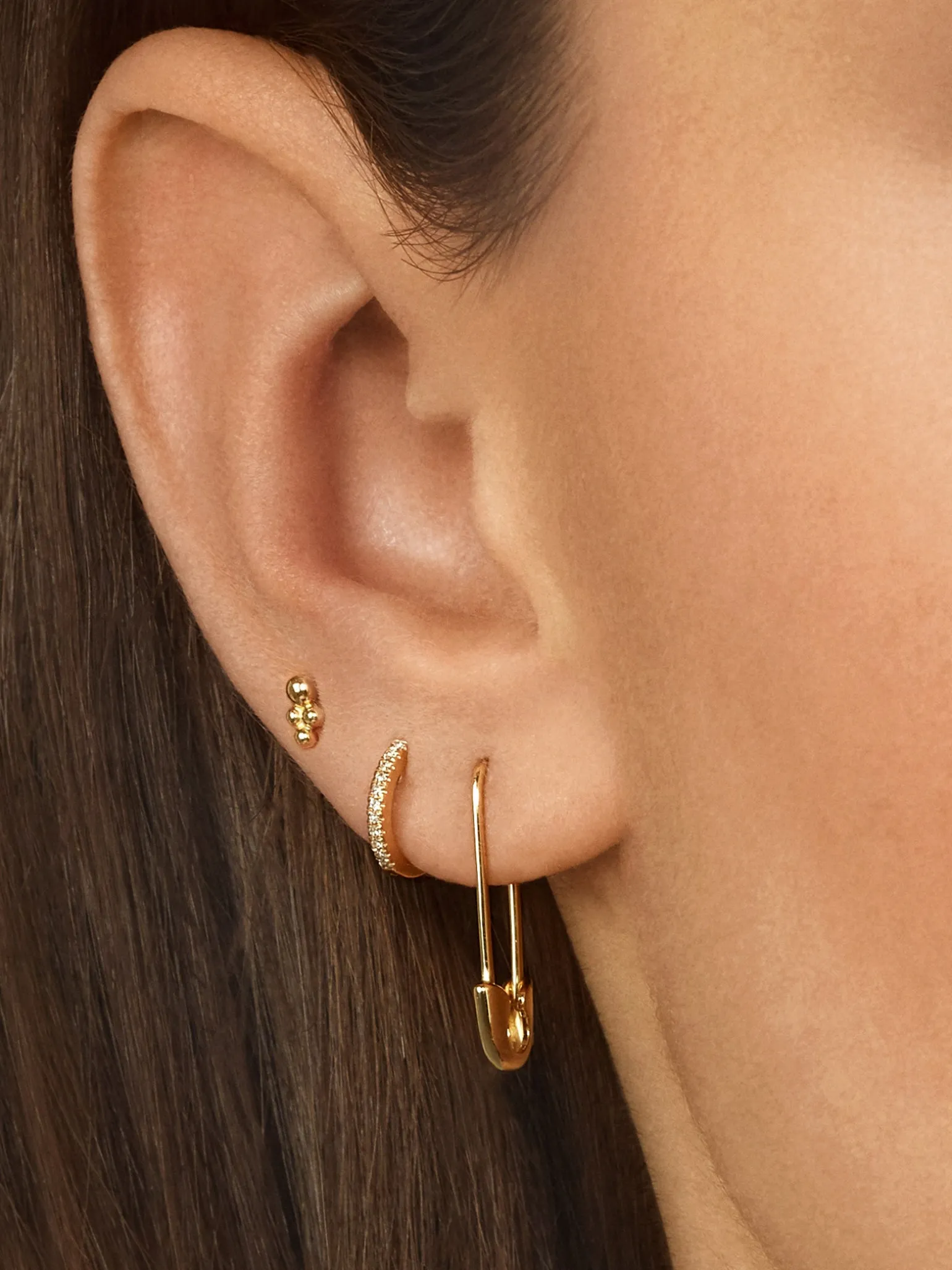 Spillo 18K Gold Vermeil Earrings - M
