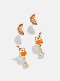 Spritz In My Step Earring Set - Aperol Spritz