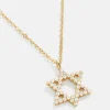 Star of David 18K Gold Vermeil Necklace - Gold/Pavé