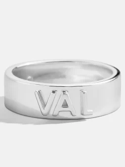 Sterling Silver Custom Block Ring - Sterling Silver