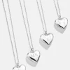 Sterling Silver Custom Bubble Heart Necklace - Sterling Silver