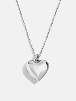 Sterling Silver Custom Bubble Heart Necklace - Sterling Silver