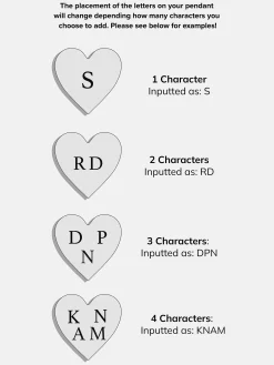 Sterling Silver Custom Bubble Heart Necklace - Sterling Silver