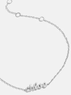 Sterling Silver Custom Nameplate Bracelet - Sterling Silver