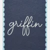 Subtly Scalloped Custom Blanket - Navy/Blue