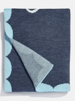 Subtly Scalloped Custom Blanket - Navy/Blue