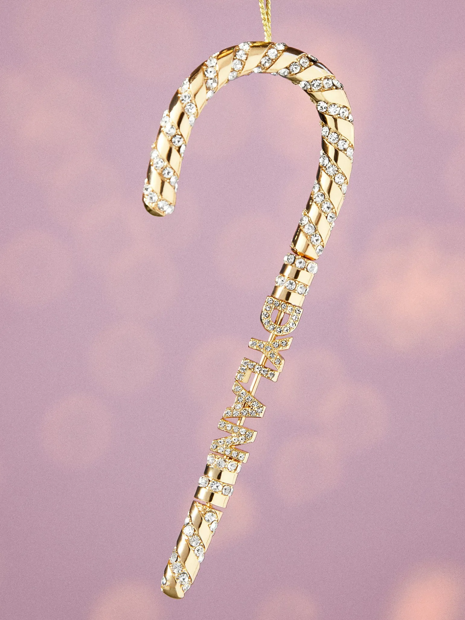 Sugar Coated Custom Ornament - Gold/Pavé