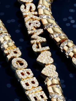 Sugar Coated Custom Ornament - Gold/Pavé