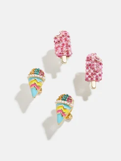 Sweet Treats Kids' Clip-On Earring Set - Snowcone