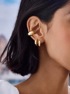 Sydney 18K Gold Vermeil Birthstone Earrings - Crystal