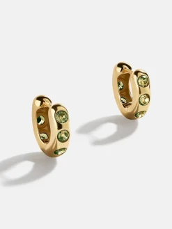 Sydney 18K Gold Vermeil Birthstone Earrings - Peridot