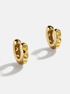 Sydney 18K Gold Vermeil Birthstone Earrings - Topaz