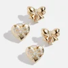 Take A Bow Kids' Clip-On Earring Set - Wrapped Heart