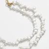 Teagan Pearl Layered Anklet  - White