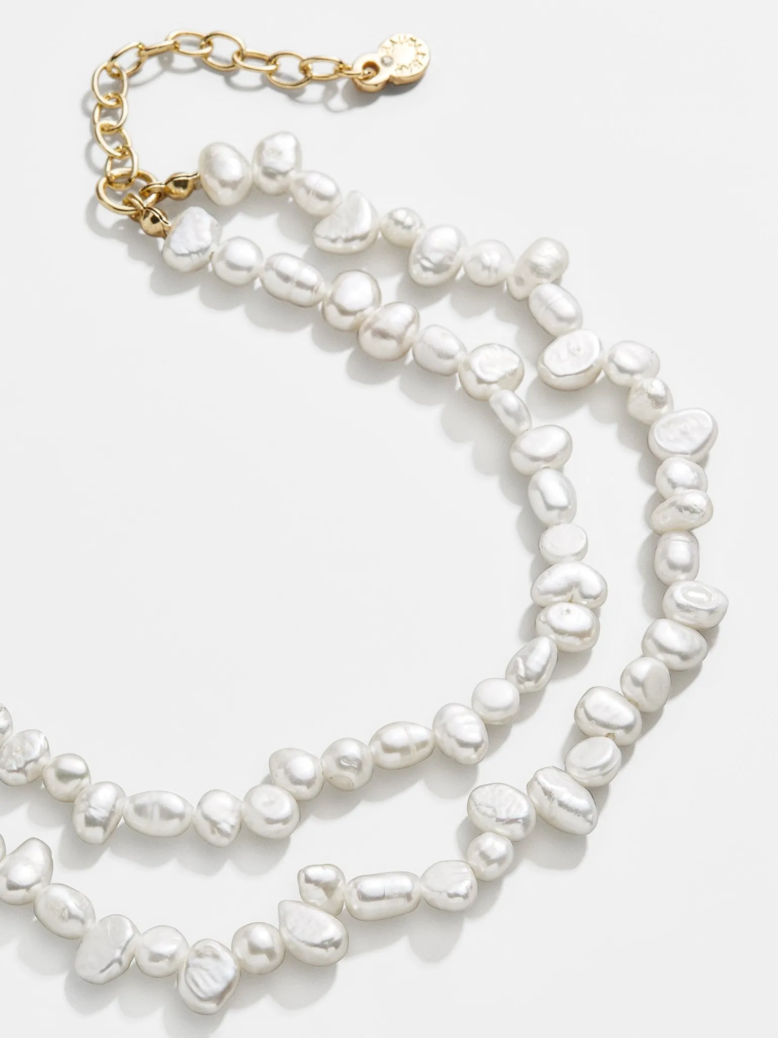 Teagan Pearl Layered Anklet - White