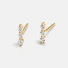 Tessa 18K Gold Vermeil Earrings - Gold/Pavé