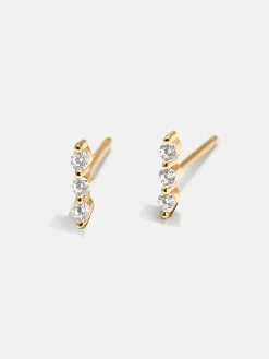 Tessa 18K Gold Vermeil Earrings - Gold/Pavé