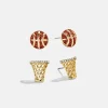 Three-Pointer Earring Set - Basketball