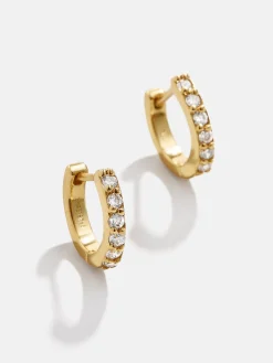 Tori 18K Gold Vermeil Kids' Earrings - Gold/Pavé