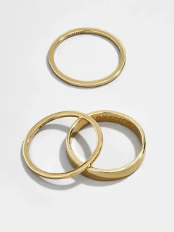 Tris 18K Gold Vermeil Ring Set - Gold