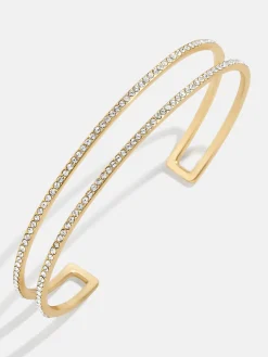 Val Cuff Bracelet - Gold/Pavé