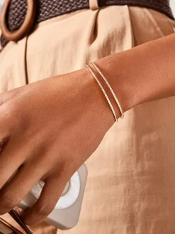 Val Cuff Bracelet - Gold/Pavé