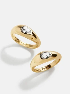 Vanessa Ring Set - Gold/Pavé