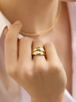 Vanessa Ring Set - Gold/Pavé