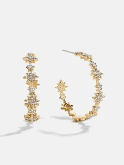 Venus Celestial Hoop Earrings - Gold/Pavé