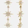 Venus Celestial Statement Earrings - Gold/Pavé