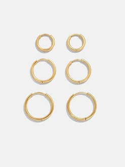Verbena Waterproof Earring Set - Gold
