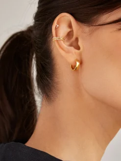 Victoria 18K Gold Vermeil Ear Cuff - Gold/Pavé