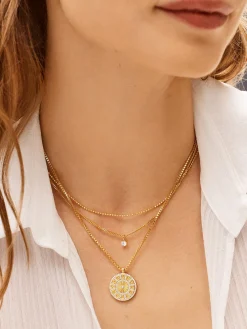 Victoria 18K Gold Vermeil Necklace - Gold/Pavé