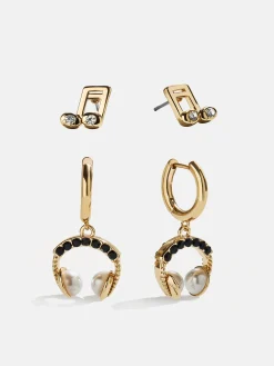 Volume Up Earring Set - Headphones