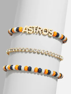 WEAR By Erin Andrews x BaubleBar Houston Astros Bracelet Set - Houston Astros