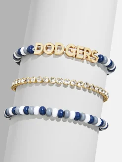 WEAR By Erin Andrews x BaubleBar Los Angeles Dodgers Bracelet Set - Los Angeles Dodgers
