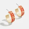 WEAR By Erin Andrews X BaubleBar Baltimore Orioles Enamel Hoop Earrings - Baltimore Orioles