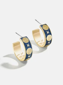 WEAR By Erin Andrews X BaubleBar Chicago Cubs Enamel Hoop Earrings - Chicago Cubs