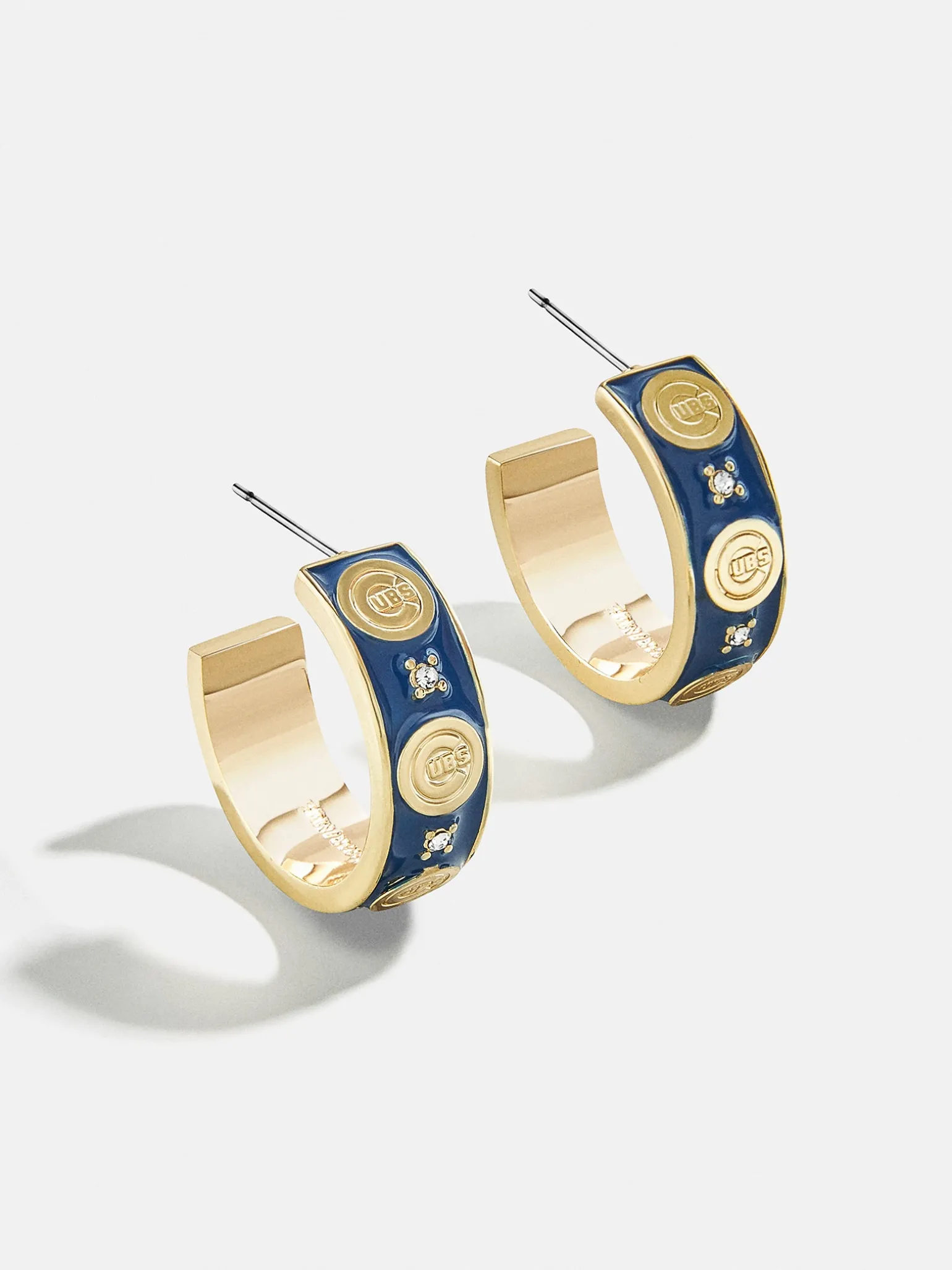 WEAR By Erin Andrews X BaubleBar Chicago Cubs Enamel Hoop Earrings - Chicago Cubs