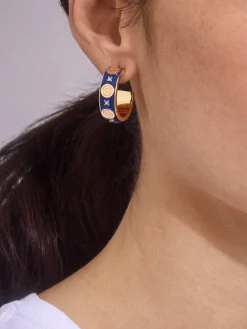 WEAR By Erin Andrews X BaubleBar Chicago Cubs Enamel Hoop Earrings - Chicago Cubs