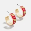 WEAR By Erin Andrews X BaubleBar Cleveland Guardians Enamel Hoop Earrings - Cleveland Guardians