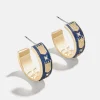 WEAR By Erin Andrews X BaubleBar Kansas City Royals Enamel Hoop Earrings - Kansas City Royals