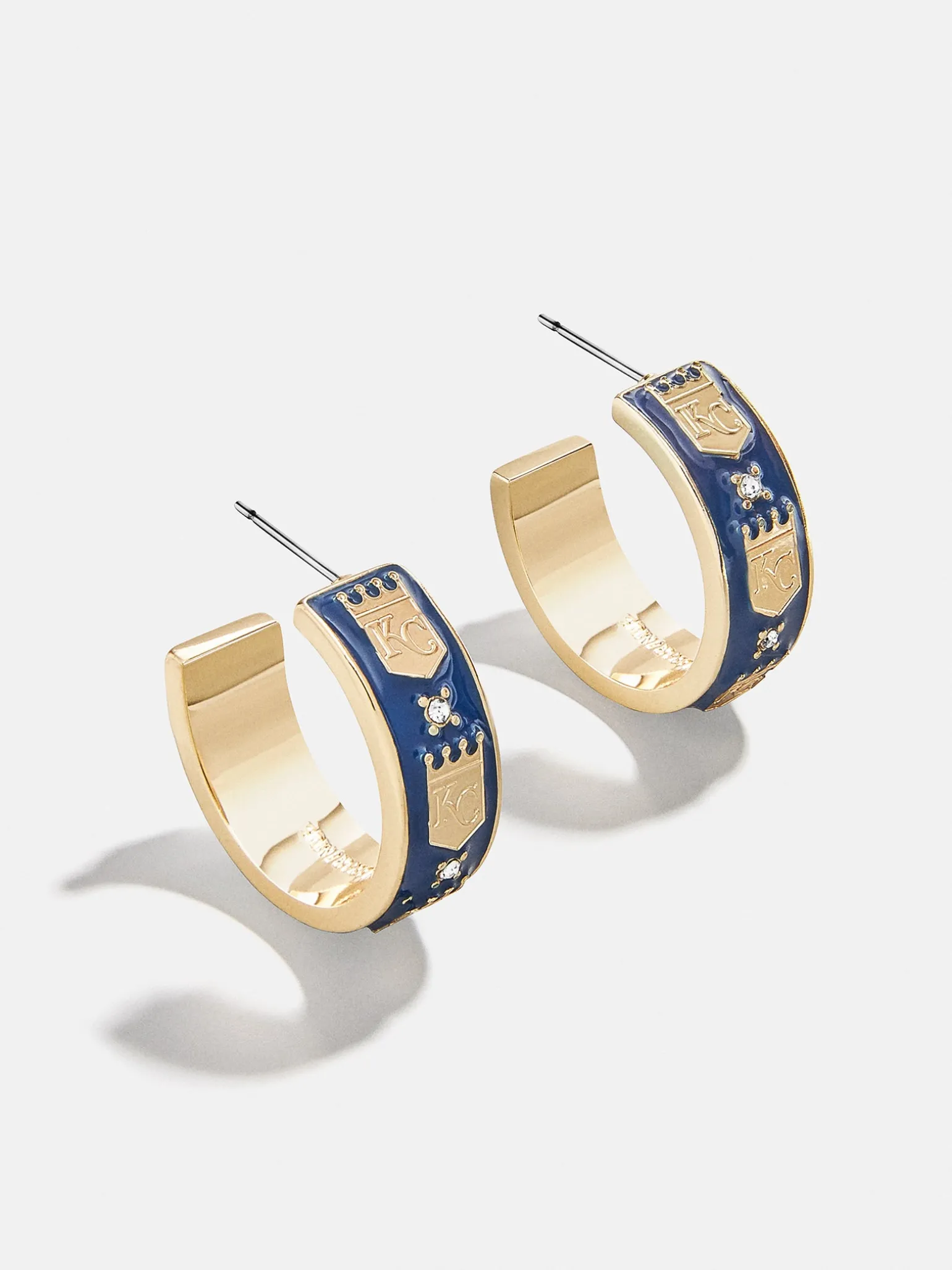 WEAR By Erin Andrews X BaubleBar Kansas City Royals Enamel Hoop Earrings - Kansas City Royals