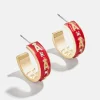 WEAR By Erin Andrews X BaubleBar Los Angeles Angels Enamel Hoop Earrings - Los Angeles Angels