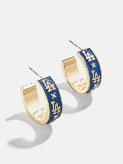 WEAR By Erin Andrews x BaubleBar Los Angeles Dodgers Enamel Hoop Earrings - Los Angeles Dodgers