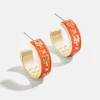 WEAR By Erin Andrews X BaubleBar New York Mets Enamel Hoop Earrings - New York Mets