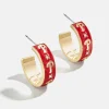 WEAR By Erin Andrews X BaubleBar Philadelphia Phillies Enamel Hoop Earrings - Philadelphia Phillies
