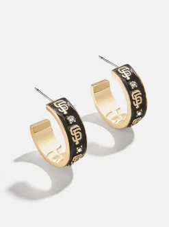 WEAR By Erin Andrews X BaubleBar San Francisco Giants Enamel Hoop Earrings - San Francisco Giants