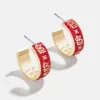 WEAR By Erin Andrews X BaubleBar St. Louis Cardinals Enamel Hoop Earrings - St. Louis Cardinals
