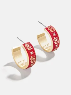 WEAR By Erin Andrews X BaubleBar St. Louis Cardinals Enamel Hoop Earrings - St. Louis Cardinals
